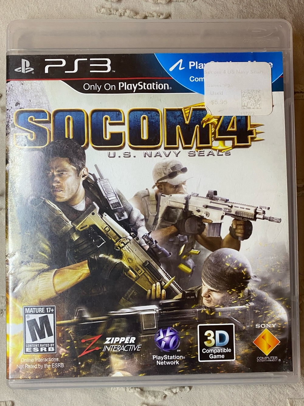 SOCOM 4: U.S. Navy Seals PS3 PlayStation 3 With Manual Tested Working